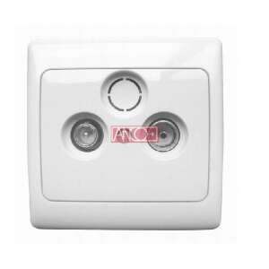 Olümpai TV/Rádió Csatlakozóaljzat - Fehér - 3 Csatlakozó