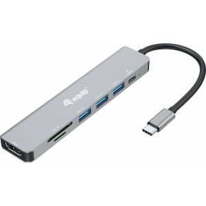 Equip 133494 докинг станция Жичен USB 3.2 Gen 1 (3.1 Gen 1) Type-C Сребърен (133494) 133843897 - Докинг станция