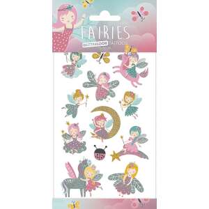 Glitterlook Fairy Tattoos, 12 pieces, temporary tattoos for kids, fun and easy to apply - Tattoo