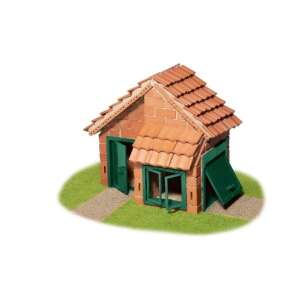 Teifoc building set, house with tiles, 200 pieces, build and play with real bricks - Teifoc