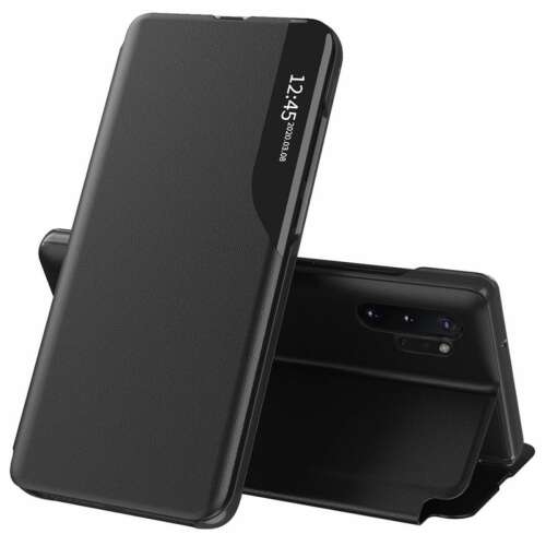 Fekete Techsuit eFold sorozat telefontok Samsung Galaxy Note 10 Plus 4G / Note 10 Plus 5G készülékekhez