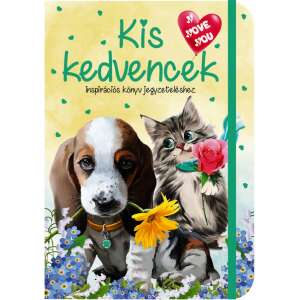 Kis Kedvencek inspirációs füzet jegyzeteléshez, aranyos kutya és macska illusztrációval a borítón - Egészség & Életmód könyv