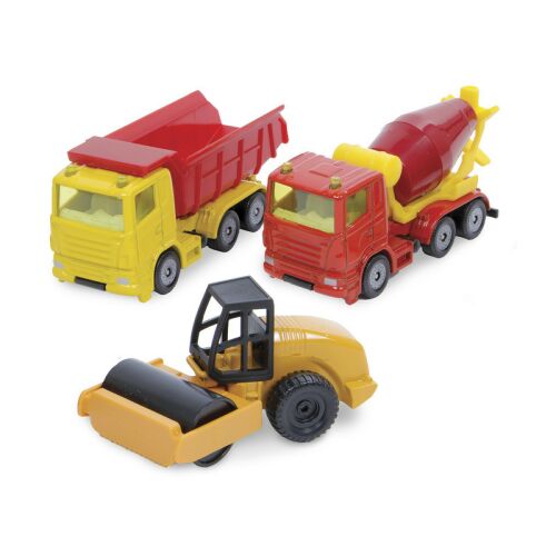SIKU Építkezés Szett - Betonkeverő, Úthenger, Billenő Teherautó - 1:89