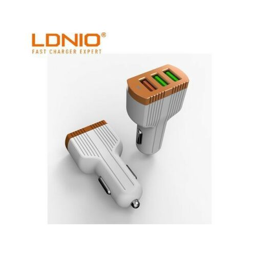 LDNIO C702Q 3-portos USB autós töltő, QC 3.0 gyorstöltés