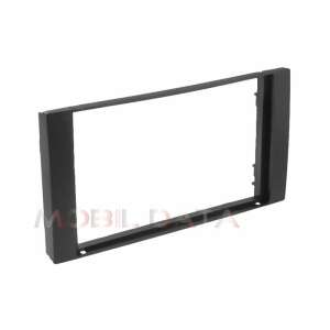 Ford C-Max Focus II Fiesta rádió keret, dupla ISO, fekete, ferde nézet - Fejegység kiegészítő