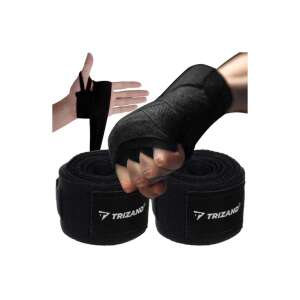 Trizand ökölvívó kötözőszalagok, fekete, 2 db-os csomag, 4 méter hosszú, tépőzáras rögzítéssel - Trizand