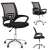 ModernHome ergonomic office chair, black mesh back, adjustable height, swivel, with armrests, 3/4 view