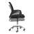ModernHome ergonomic office chair, black mesh back, adjustable height, swivel, with armrests, side view