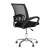 ModernHome ergonomic office chair, black mesh back, adjustable height, swivel, with armrests, back view