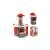 Smoby Minitefal Opencook Electronic Play Kitchen, red, with sound effects, collage showing different angles and packaging