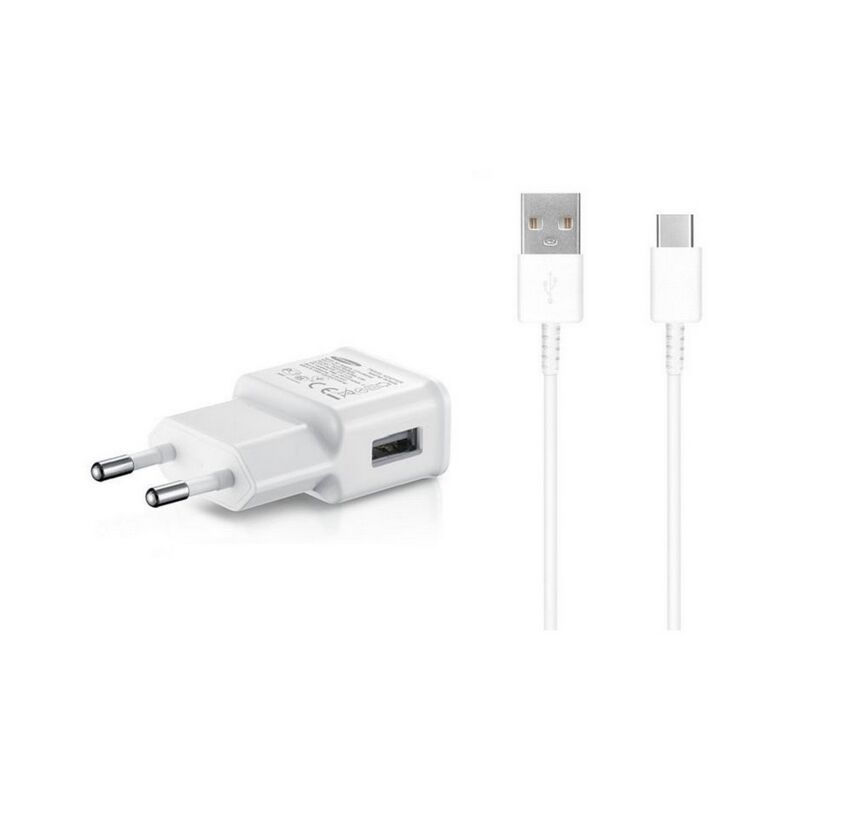 Ładowarka sieciowa Samsung EP-TA200EWE+EP-DG970BWE, USB-C, 15W, biała - luzem