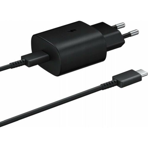 Fekete Samsung 25W USB-C Utazási töltő kábellel - Telefontöltő