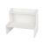 White desktop organizer with two shelves and scalloped top, perfect for home or office