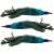 Feather teaser toy for cats, blue and green feathers