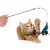 Cat Fishing Rod Feather Teaser Toy: The Ultimatum Toy for Your Cat! - Material: Plastic, Colorful Feathers - Code: 19424 125404909