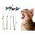 Cat teaser toy with feathers and bells, showing different colors and sizes