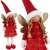 Red Christmas fairy figurine with gold wings, 40cm tall