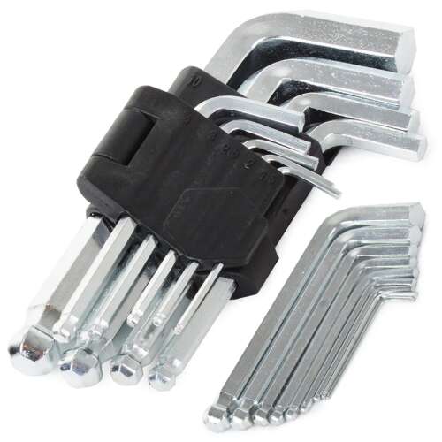 Set de 9 chei imbus cu capăt sferic, dimensiuni 1,5-10 mm