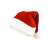 Red and white Santa Claus hat with white pom pom