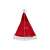 Red and white Santa Claus hat with white pom pom