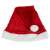 Red and white Santa Claus hat with white pom pom