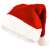 Red and white Santa Claus hat with white pom pom