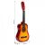 Ecotoys brown wooden children's guitar with dimensions