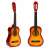 Ecotoys brown wooden children's guitar, two guitars side by side