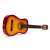 Ecotoys brown wooden children's guitar angled view