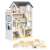 ECOTOYS MANSION FOR YOUR FAVORITE DOLLS Puppenhaus mit 17 Holzmöbeln, Vorderansicht