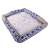 Cat bed with scratching surface, size S, blue and white pattern