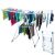 Mosodai 2-Tier Clothes Drying Rack in Use with Folded View