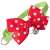 Green adjustable cat collar with red polka dot bow and bell