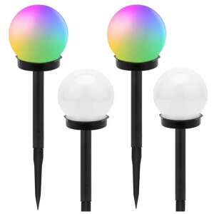 4x RGB-Solar-Gartenkugellampe 10 cm 91228772