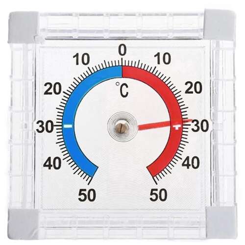 Termometru pentru fereastră autoadeziv, scară Celsius, de la -50 la +50 de grade