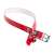 Red adjustable dog and cat collar with bell