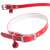 Red adjustable dog and cat collar with bell