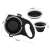 Dimensions of the retractable dog leash with built-in water bottle and collapsible bowl