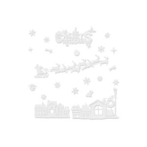 Karácsonyi Ablakmatricák / Ablakdekorációk - Ünnepi témájú, PVC anyagú, 66 cm méretű, 91g súlyú csomagolással együtt 126g