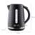 Eldom C260 1.7L Black Kettle with Water Level Indicator and Triple Safety System, showing dimensions