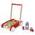 ECOTOYS Wooden Walker with 40 Colorful Building Blocks - Perfect for First Steps