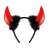 Červená čelenka s rohami diabla na halloweensky kostým, párty alebo karneval