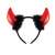Červená čelenka s rohami diabla na halloweensky kostým, párty alebo karneval
