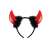 Červená čelenka s rohami diabla na halloweensky kostým, párty alebo karneval