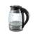 ELDOM C520 glass electric kettle with temperature control, stainless steel and black design