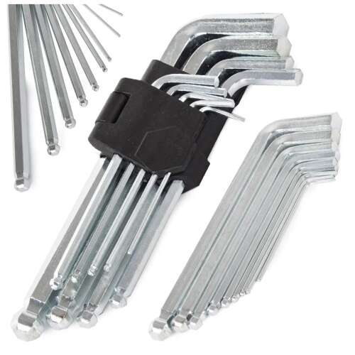 Sada imbusových kľúčov s guľovou hlavou 9 ks, 1,5-10 mm