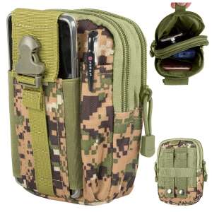 Tactical molle belt bag with multiple pockets and compartments, perfect for hiking, camping, and outdoor activities - Belt bag