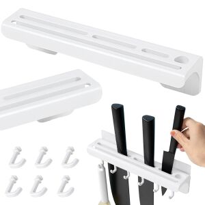 Wall-mounted knife holder with hooks, kitchen organizer - Storage & organization