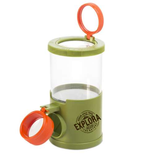 Explora 3 Way Viewer bogárvizsgáló gyerekeknek, nagyító, rovarmegfigyelés, zöld, átlátszó, műanyag