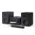 Sharp XL-B514(BK) Tokyo FM Bluetooth Micro Hi-Fi System with black wooden speakers and remote control